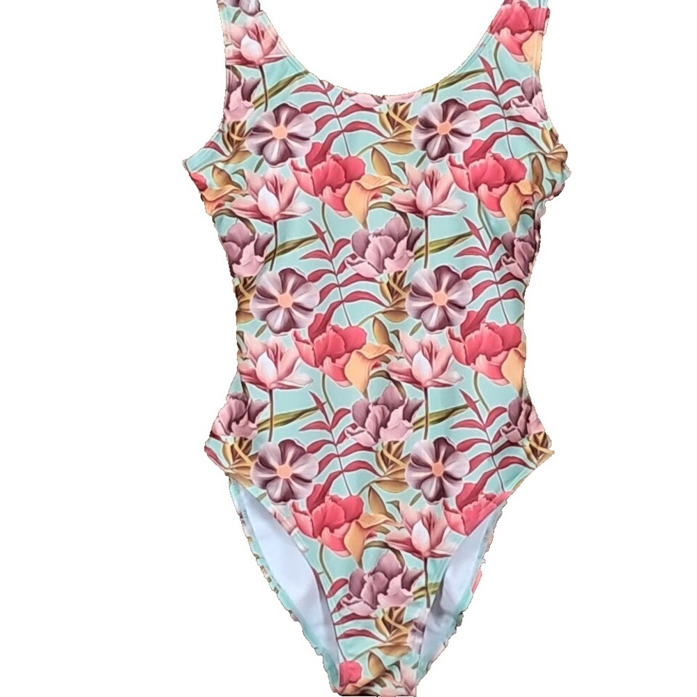Nicole Miller S Studio Womens Tropical Floral One Piece Swimsuit NWT $120
